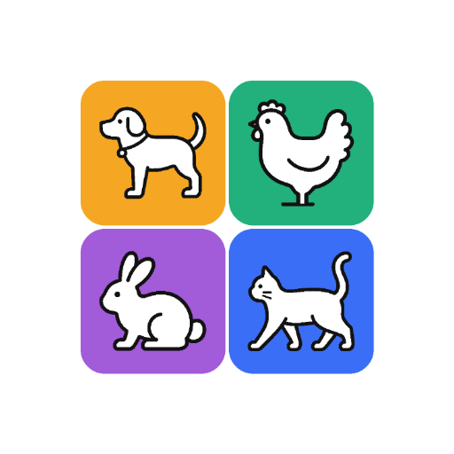 Go Home - Pets Puzzle app icon with dog, hen, rabbit, and cat